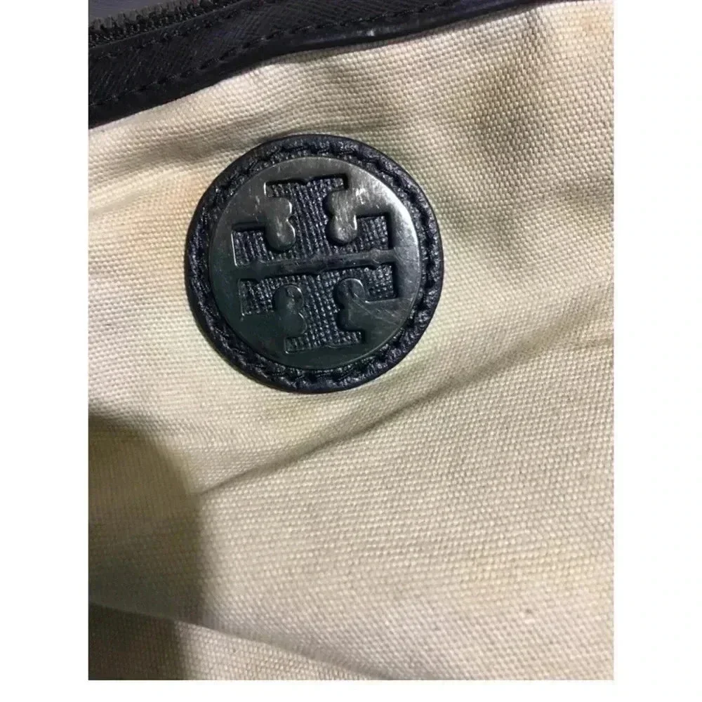 Tory Burch black saffiano leather shoulder handbag